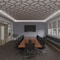 Ekena Millwork 33W x 33H x 38T Small Cameron Decorative Fretwork Wood Ceiling Panels, Walnut CELW33X33X0375CAMWA - alternate 2